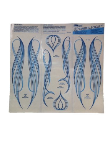 Trimbrite Dark Blue-Light Blue Customized Scroll Kit Decals Trimbrite Dark Blue-Light Blue Customized Scroll Kit Decals